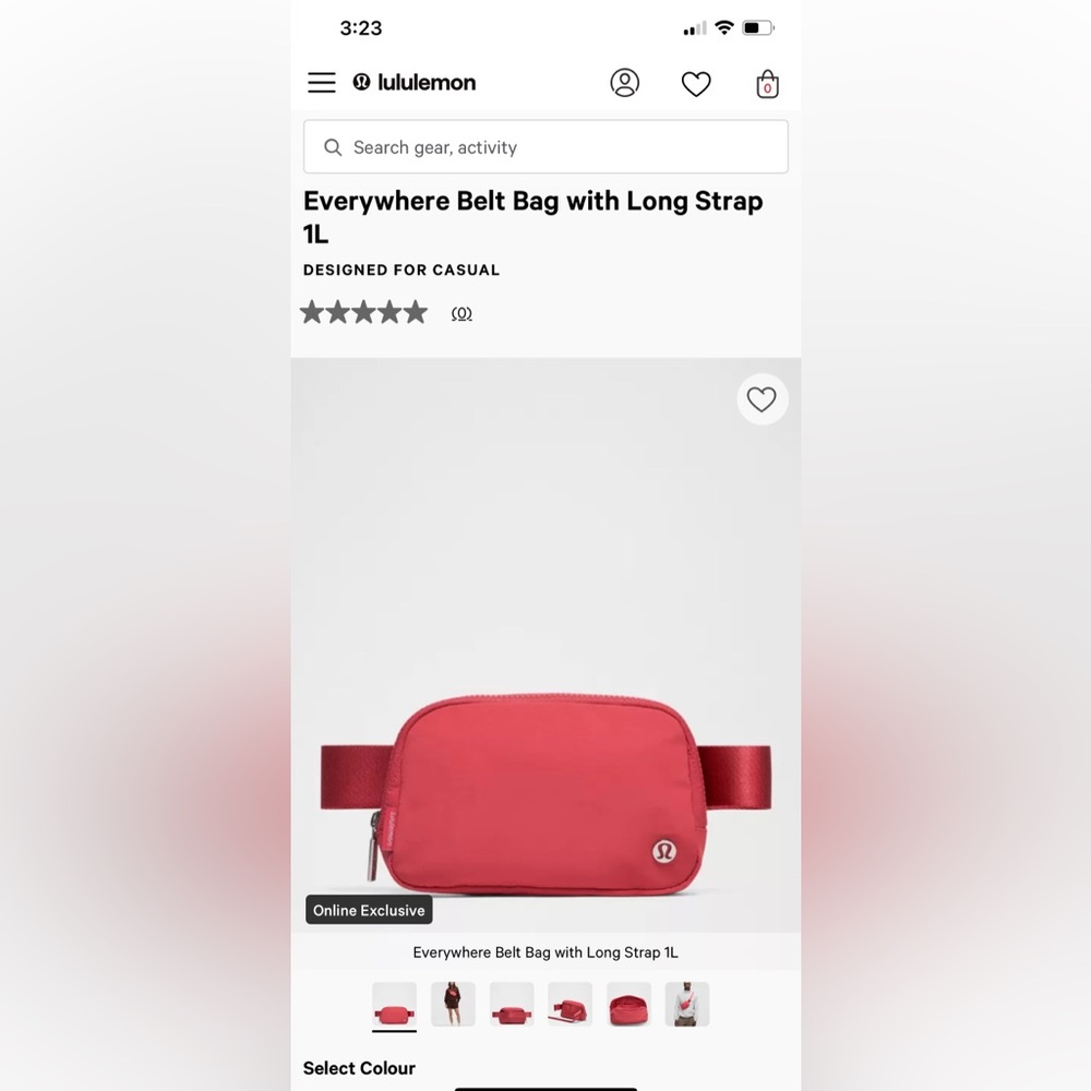 Lululemon Desert Red Everywhere Belt Bag NWT